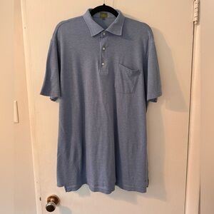 Sid Mashburn, Large, Short-Sleeved Polo, Coastal Pima Pique (light blue)
